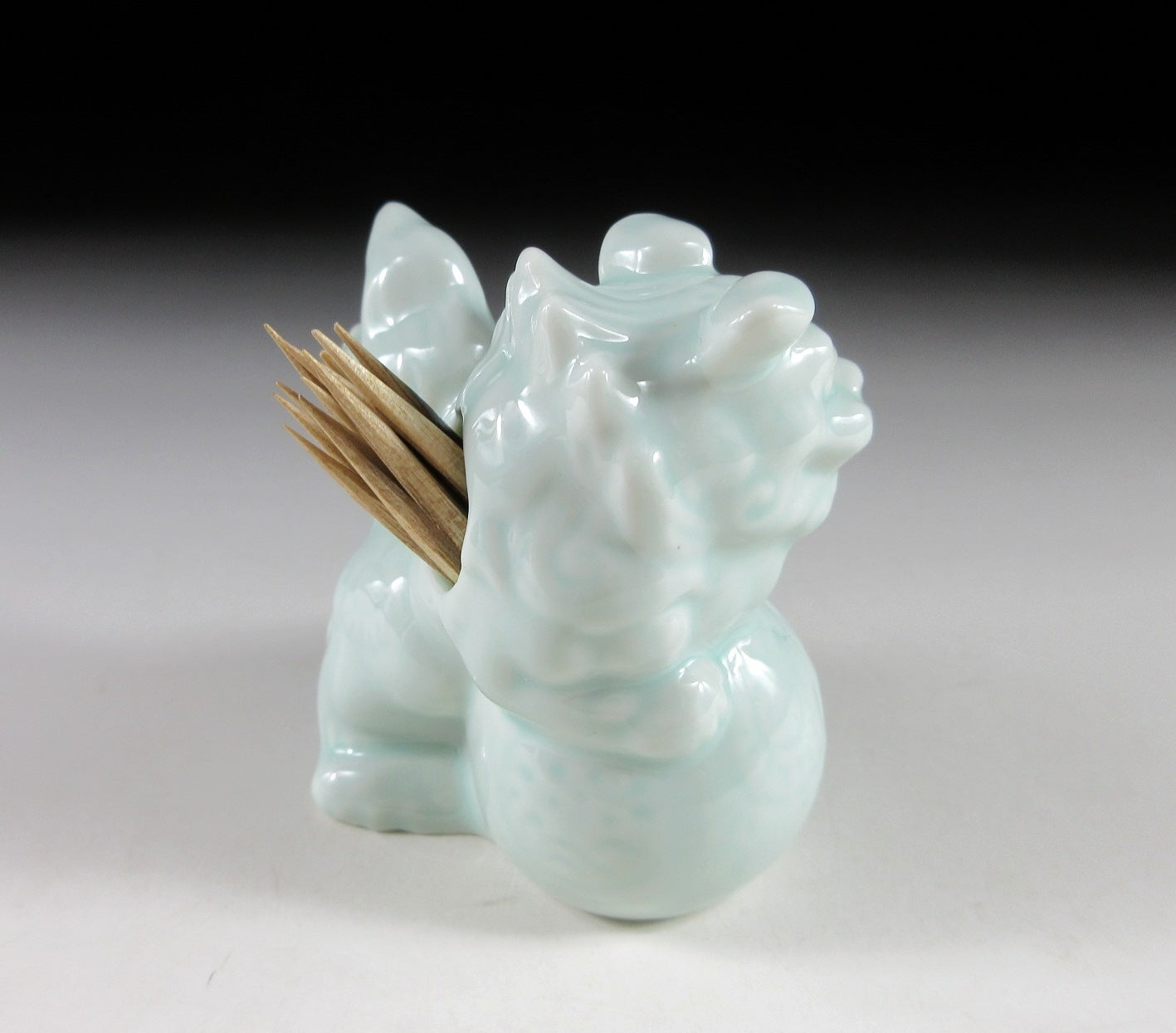 Celadon Foo Lion Toothpick Holder