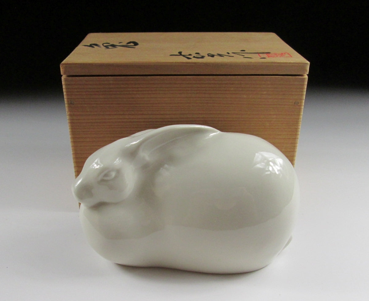 Morino Kako Rabbit Okimono