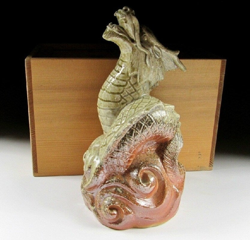 Takahashi Rakusai IV Dragon Okimono