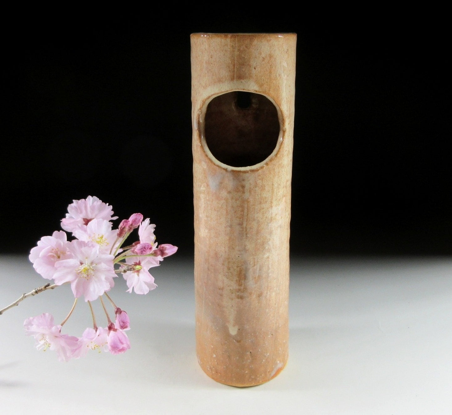 RESERVED - Hamanaka Gesson Hagi-ware Hanging Vase