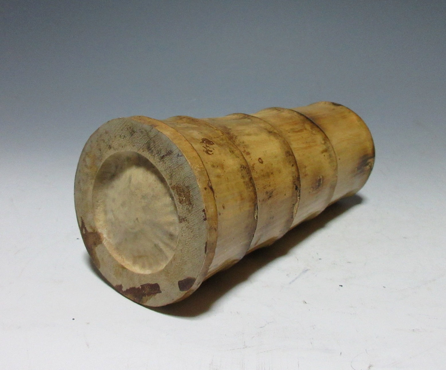 Japanese Bamboo Vase with Red Lacquer Interior