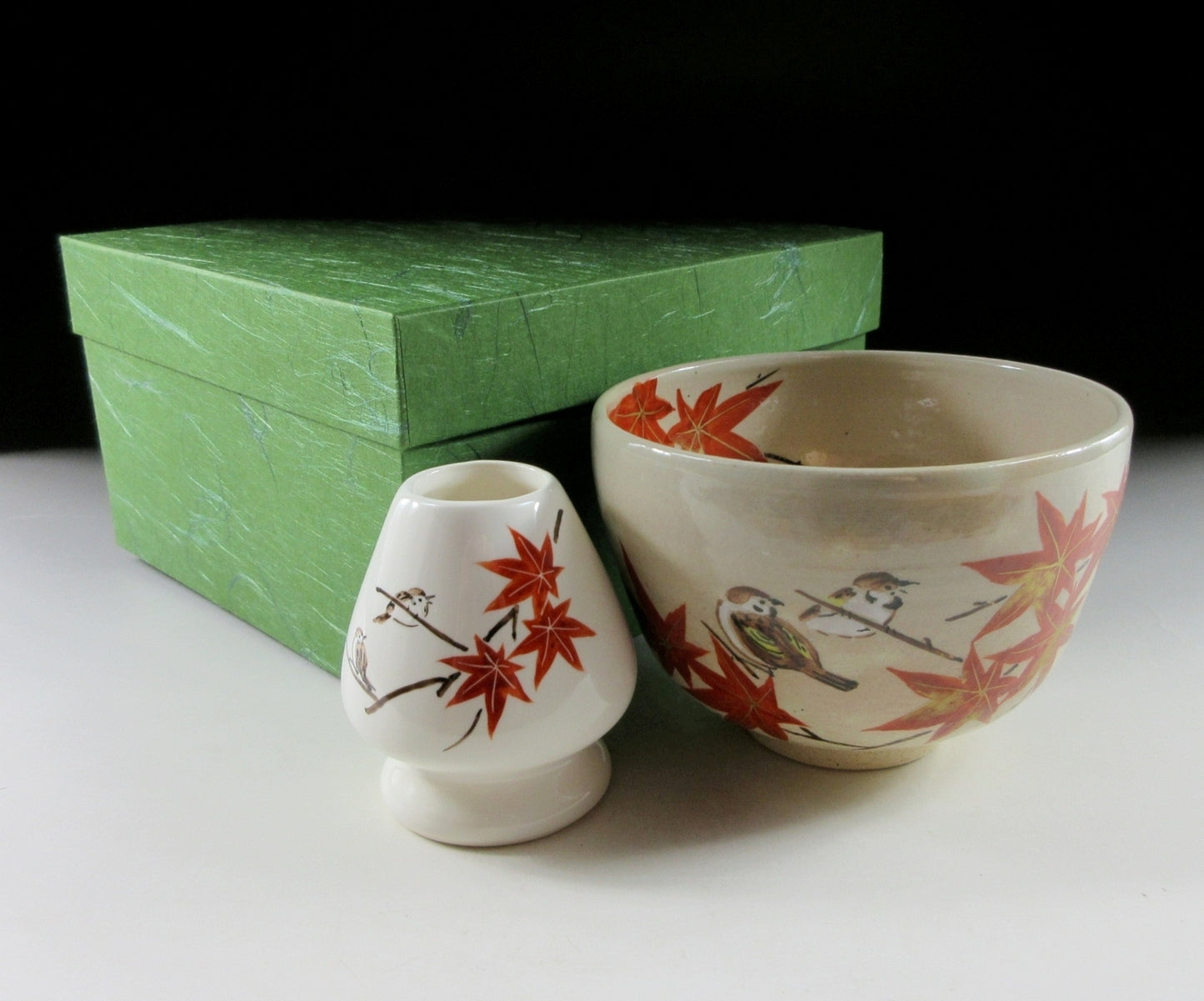 Yagi Kaiho Autumn Chawan and Kusenaoshi