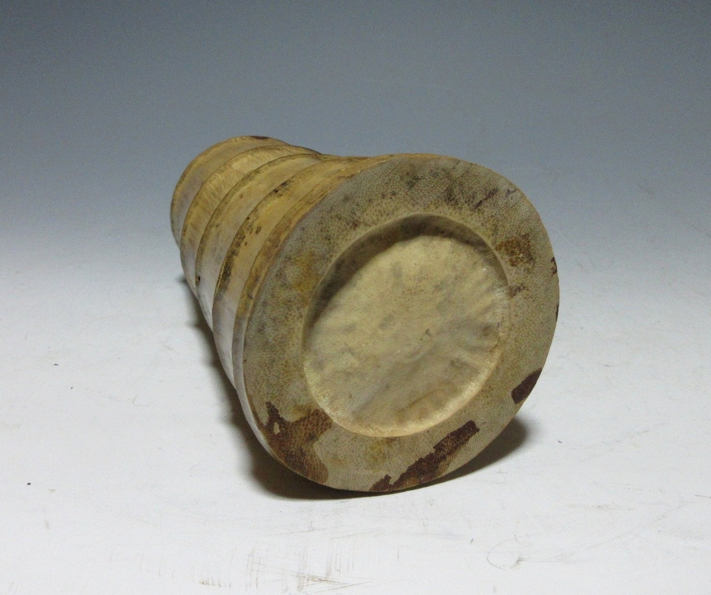 Japanese Bamboo Vase with Red Lacquer Interior