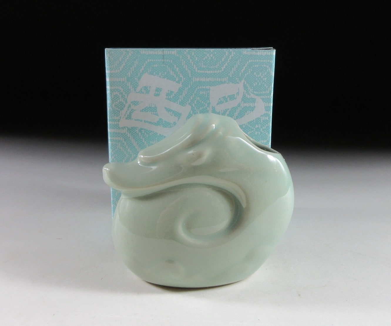 Celadon Glaze Year of the Dragon Toothpick Holder