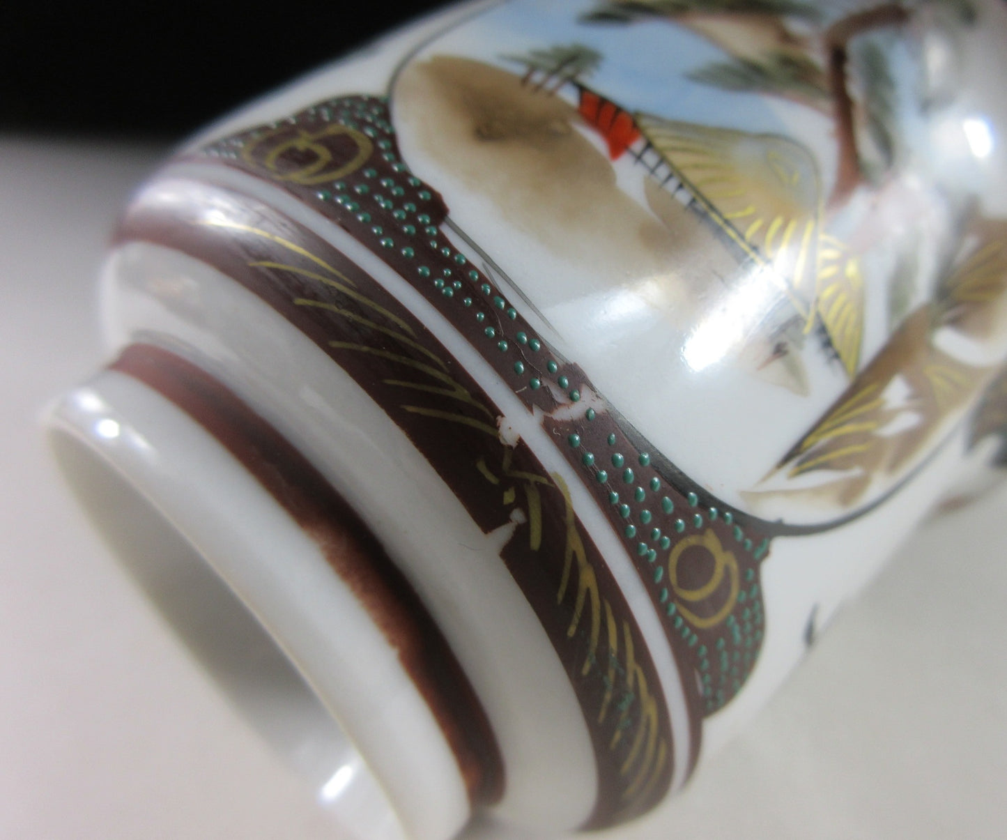 Pair of Antique Kutani-ware Soba Cups