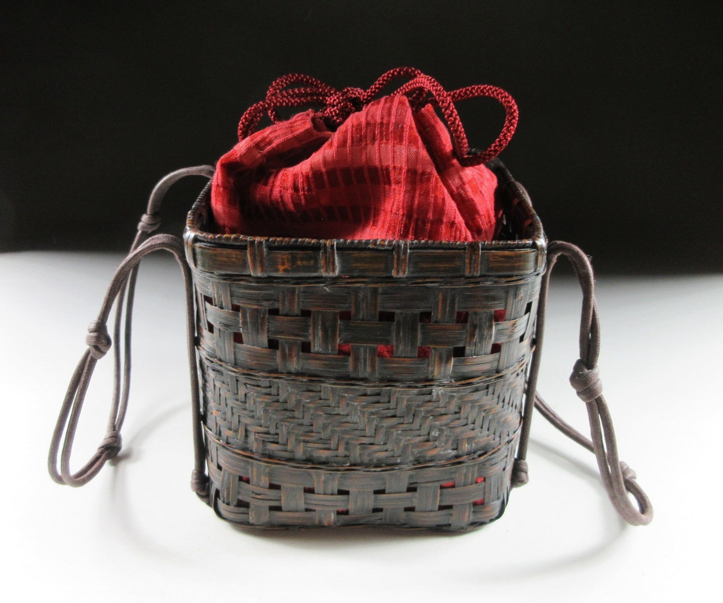 Vintage Bamboo Basket Accessory