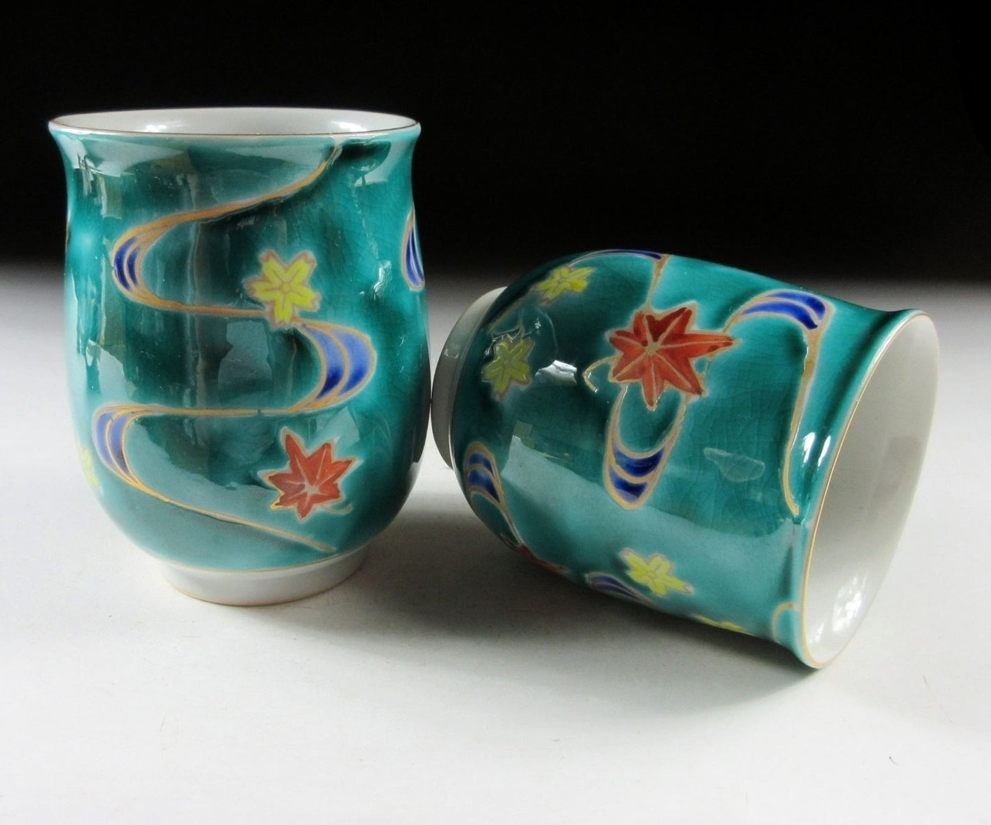 Pair of Kotoura Gama Yunomi