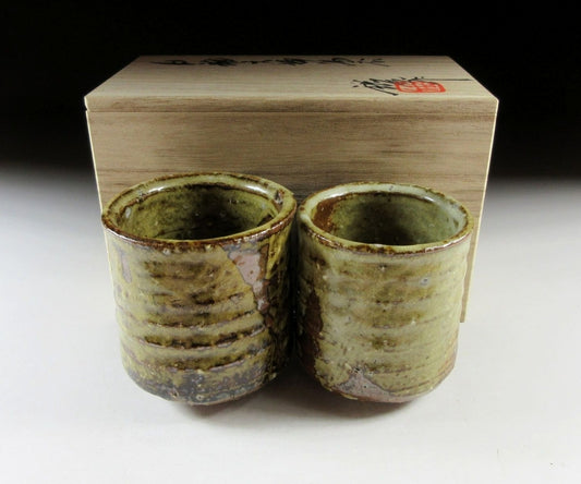 Tanba-ware Yunomi Tea Cups