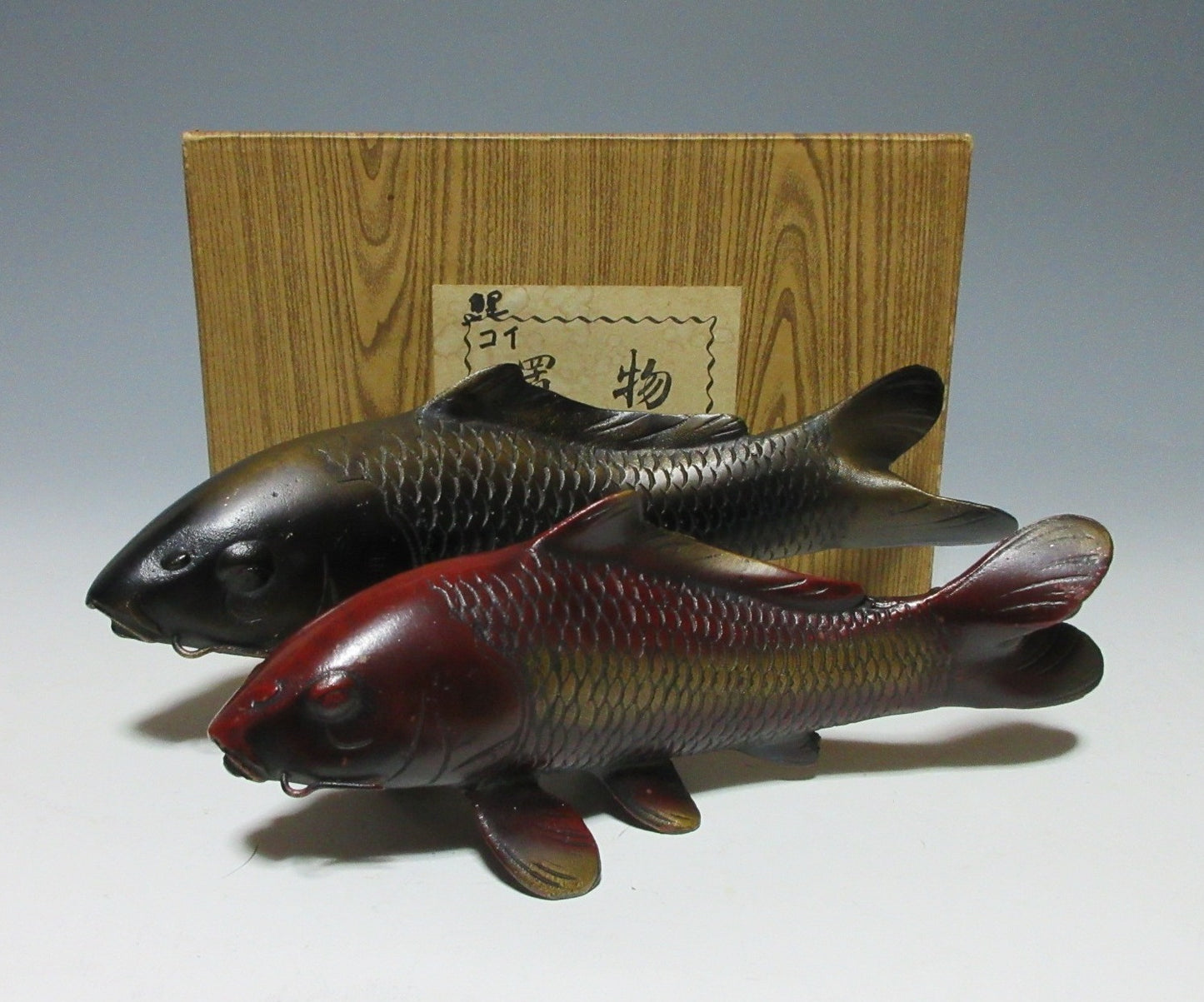 Pair of Meoto Koi Okimono