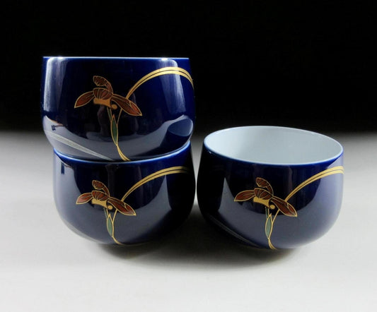 Set of Three Fukagawa Koransha Tea Cups