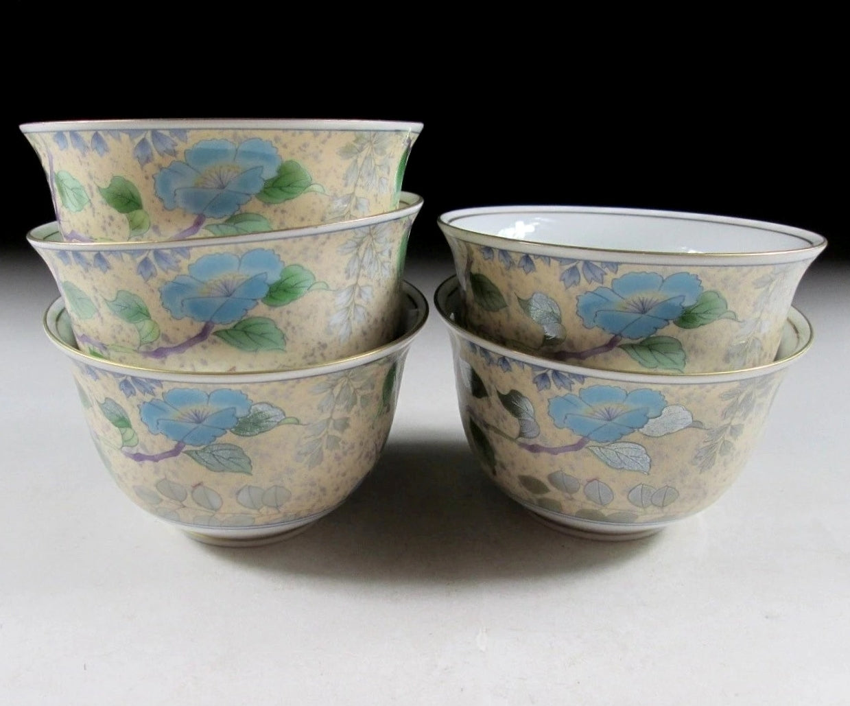 Set of Five Mino-ware Sencha Cups