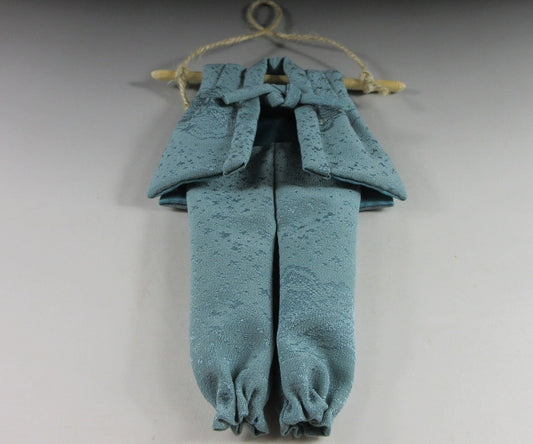 Small Green-Blue Monpe and Noragi Ornament