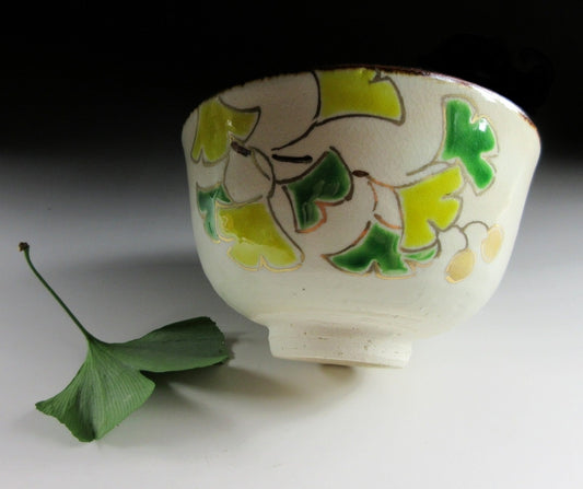 Maeda Hosen Ginkgo Leaf Chawan