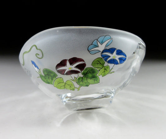Ozeki Hiroko Hand-Painted Morning Glory Chawan