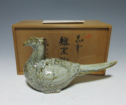 Onishi Rakusai Pheasant Okimono