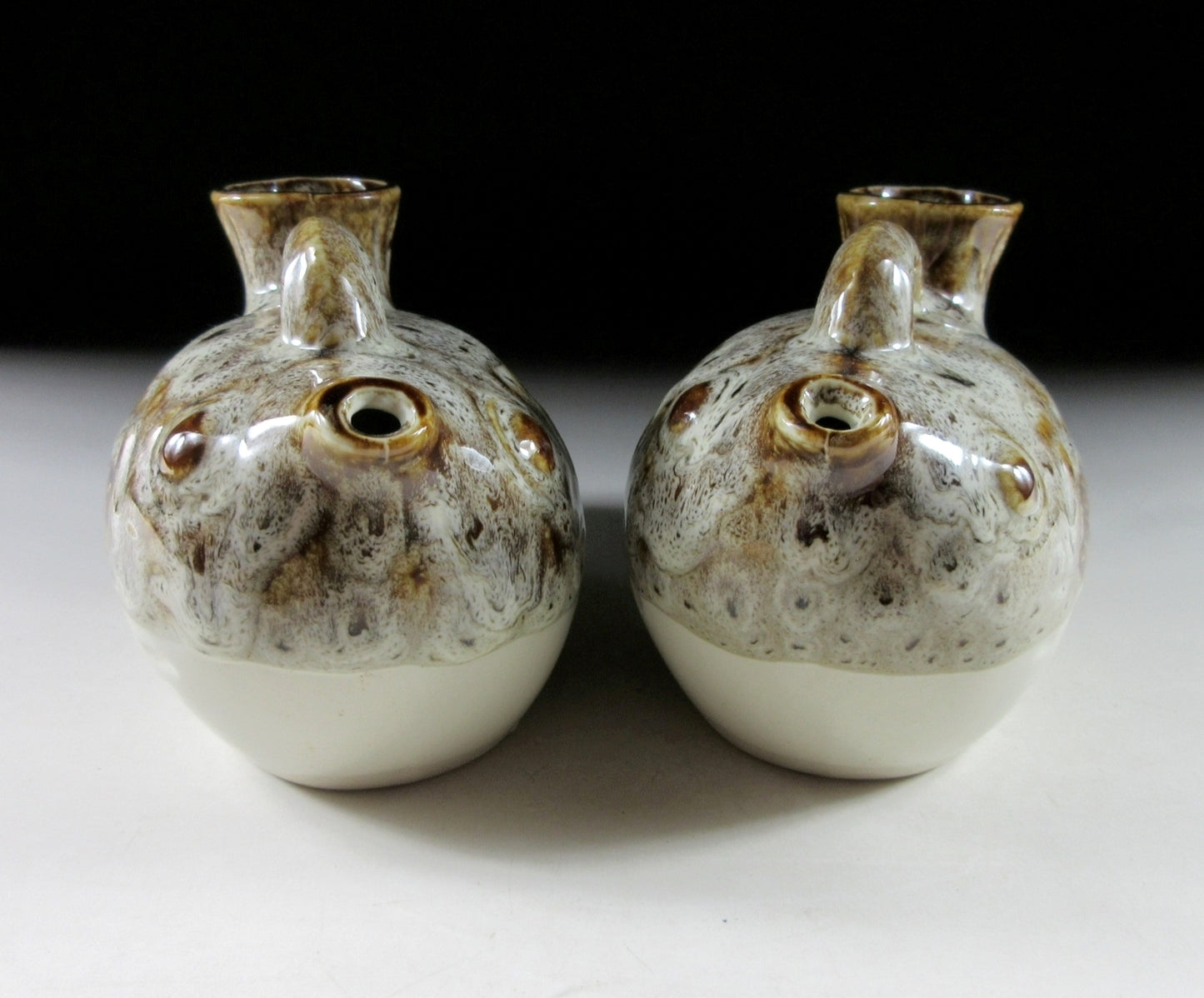 Pair of Vintage Fugu Tokkuri