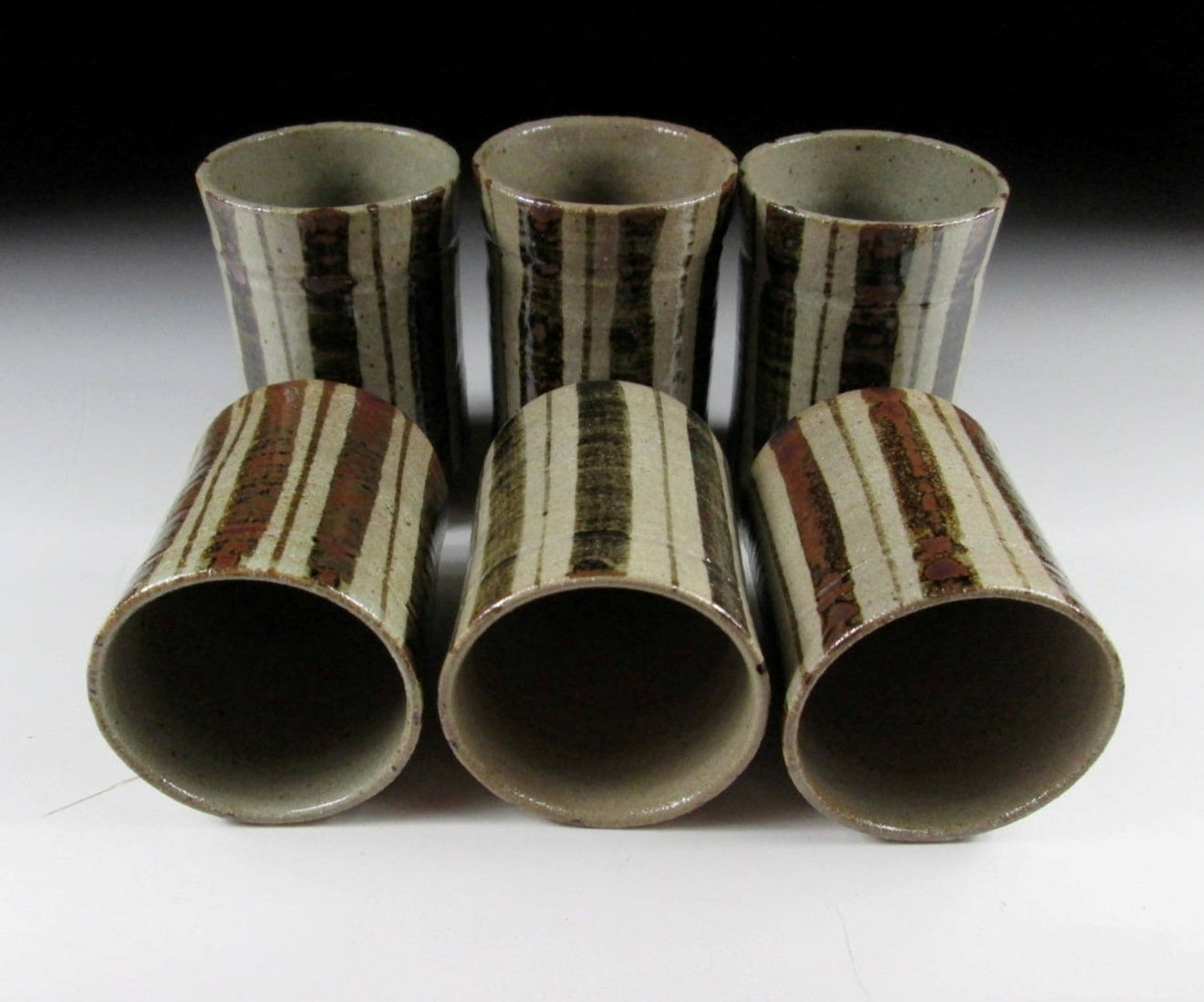 Nakazato Taroemon XIII Striped Yunomi Set