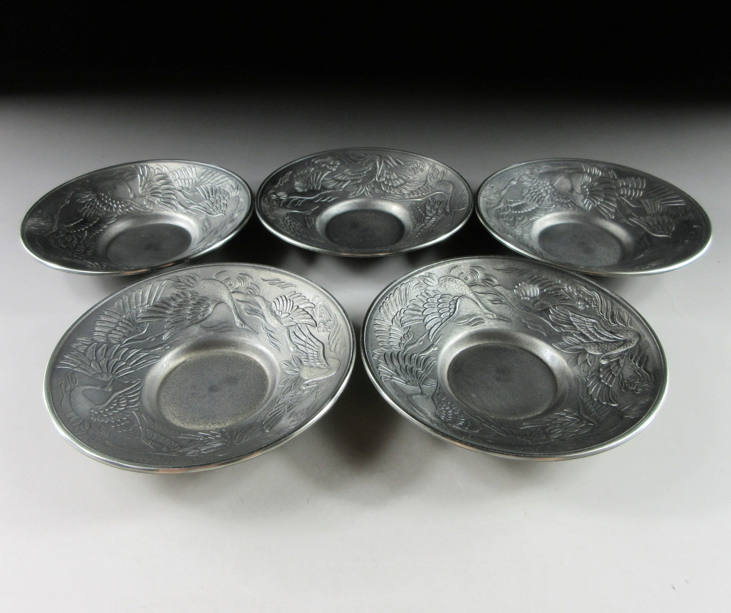 Set of Five Takaoka Crane Chataku