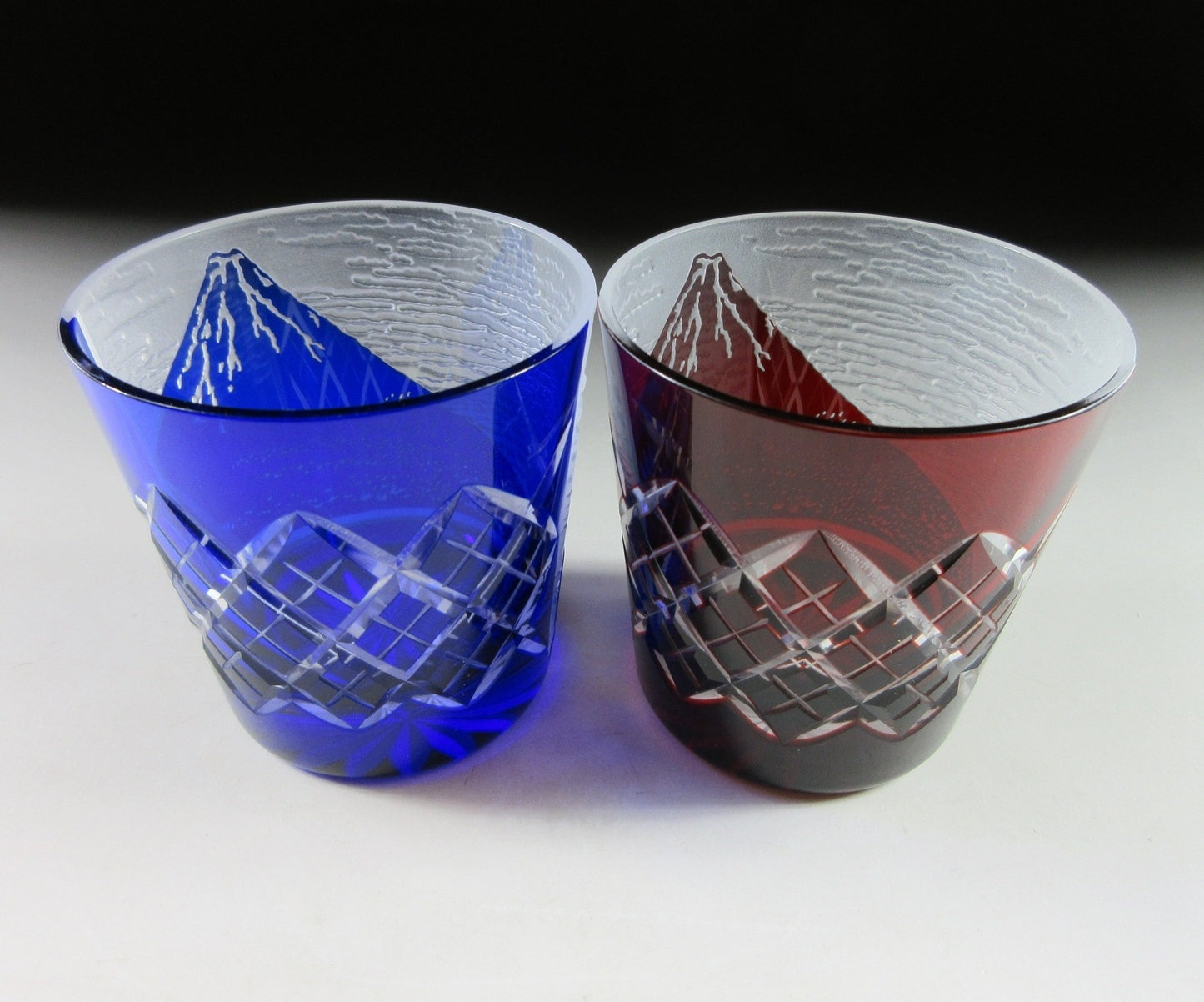 RESERVED - Hirayama Monji Mt. Fuji Edo Kiriko Glasses
