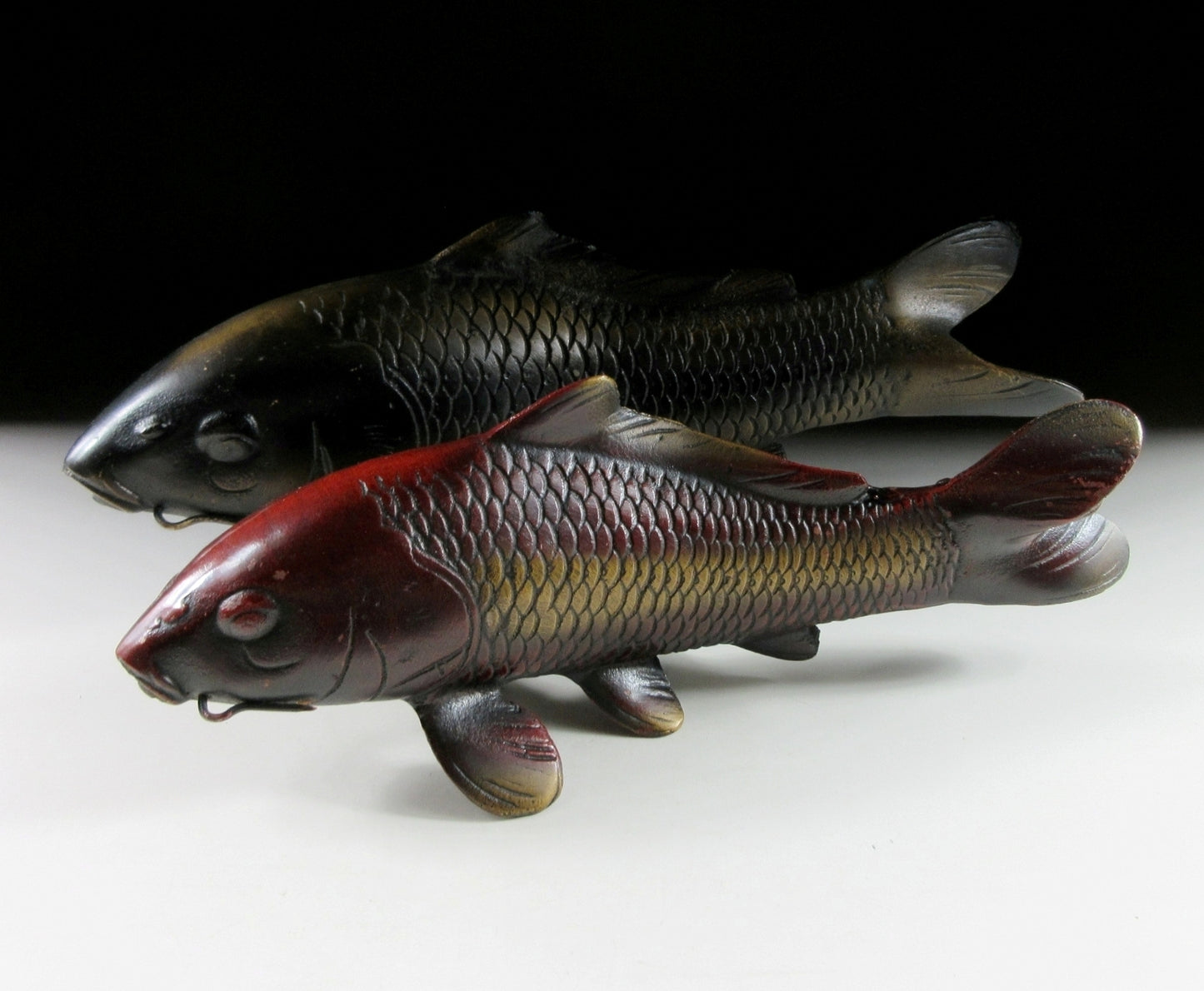 Pair of Meoto Koi Okimono