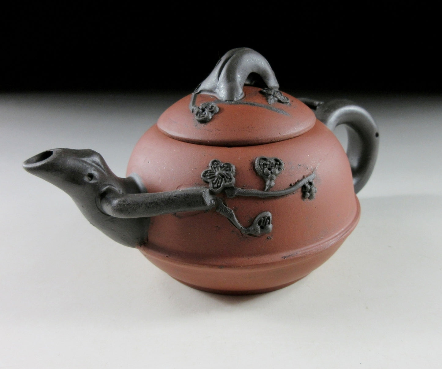 Yixing Style Teapot with Ume Blossoms