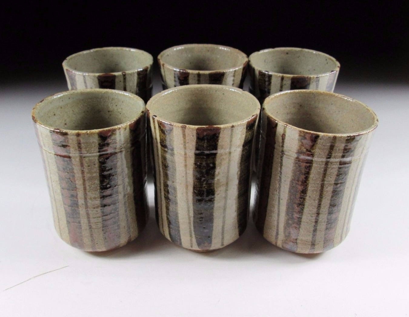 Nakazato Taroemon XIII Striped Yunomi Set