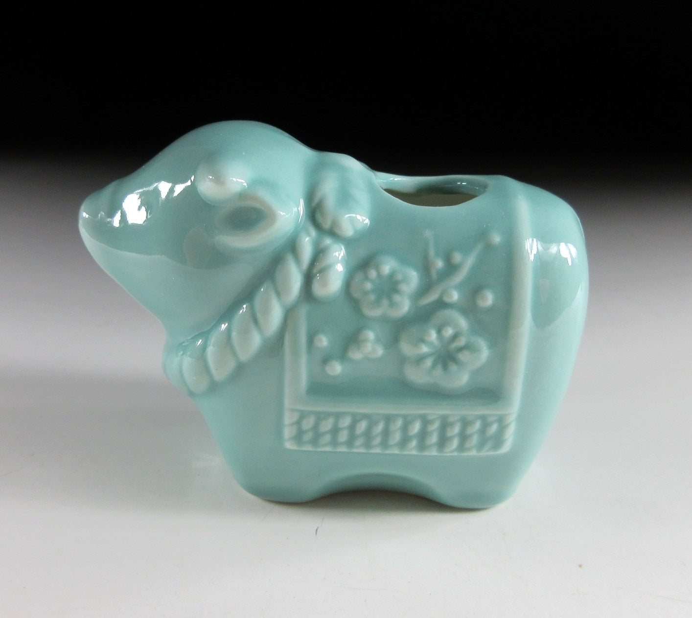 Celadon Glaze Year of the Ox Toothpick Holder