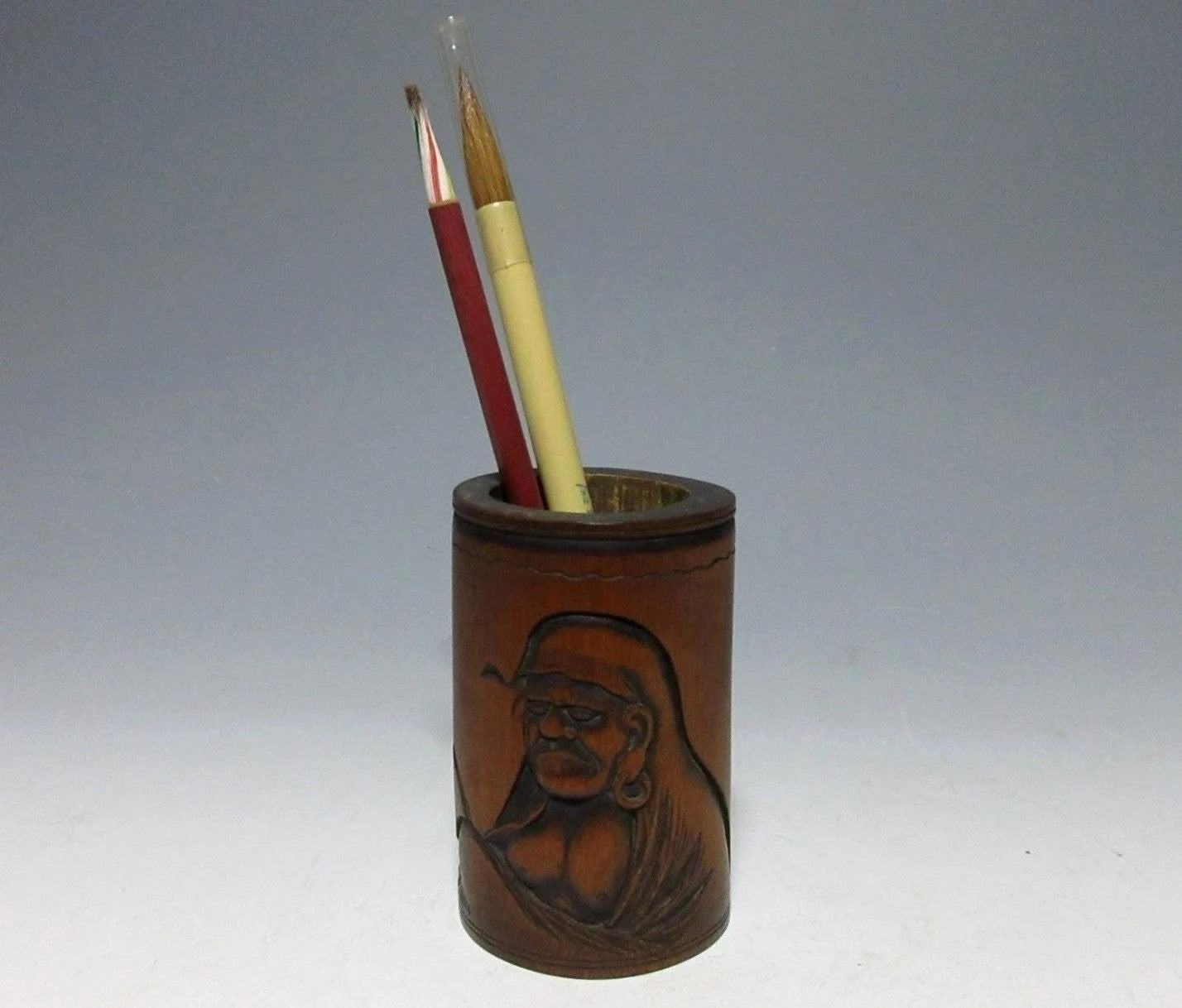Meiji Period Fude-Tate Brush Pot
