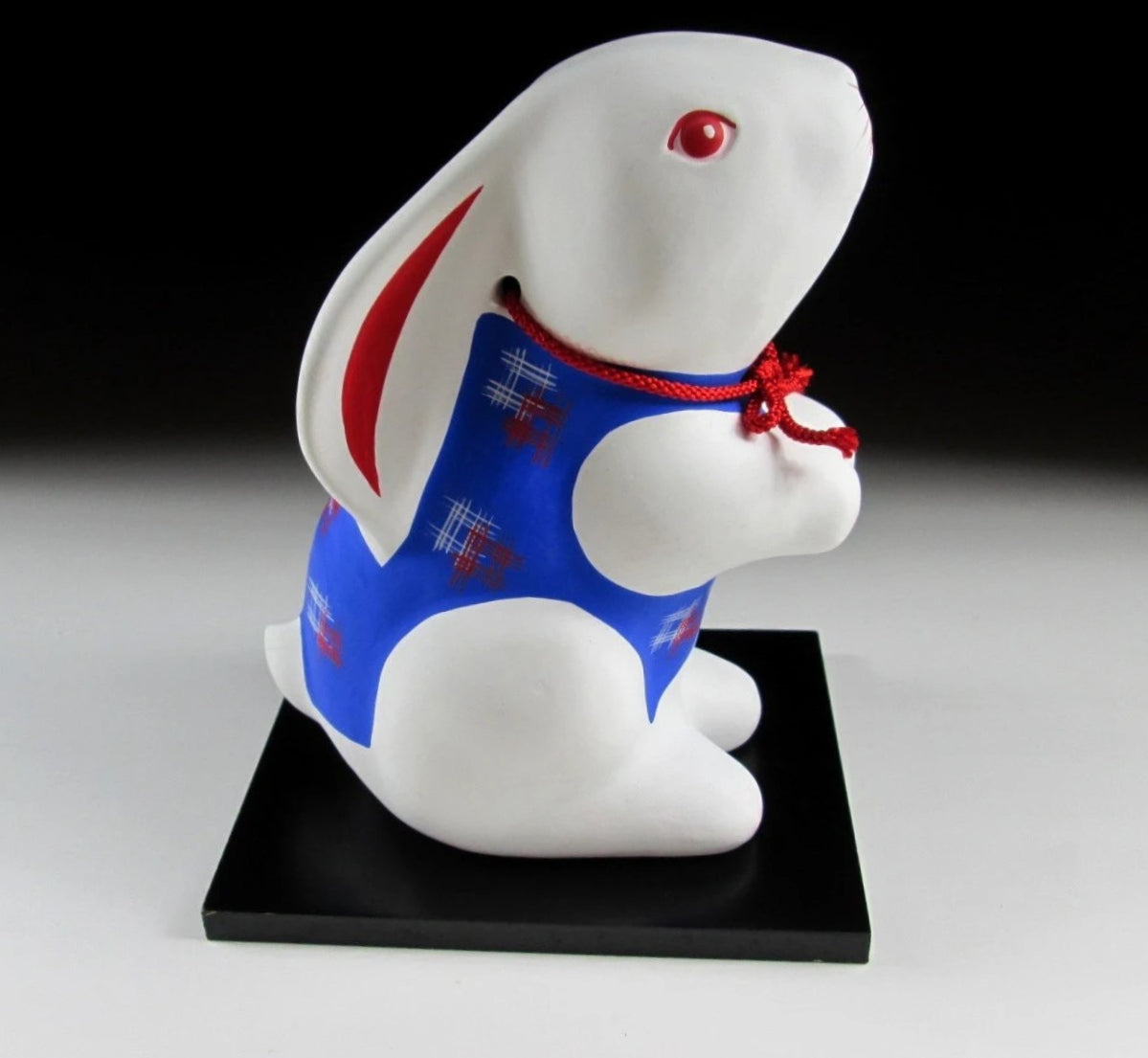 Mikawachi-ware Earthenware Rabbit Okimono