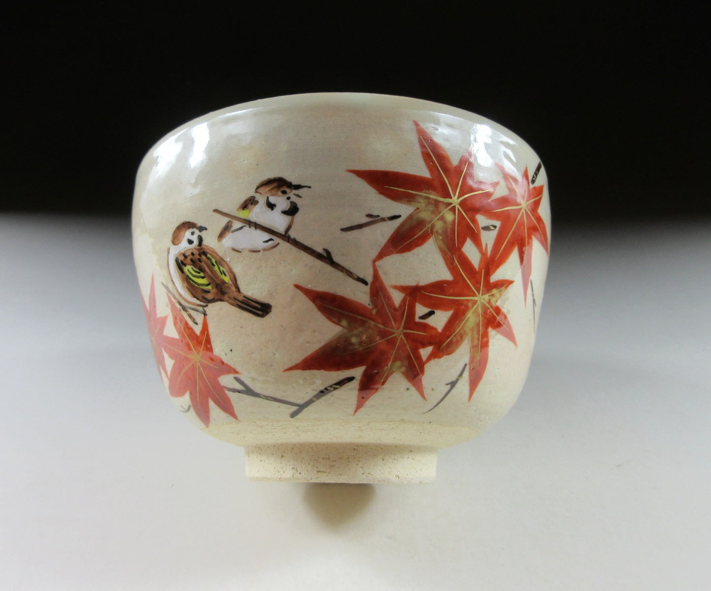 Yagi Kaiho Autumn Chawan and Kusenaoshi