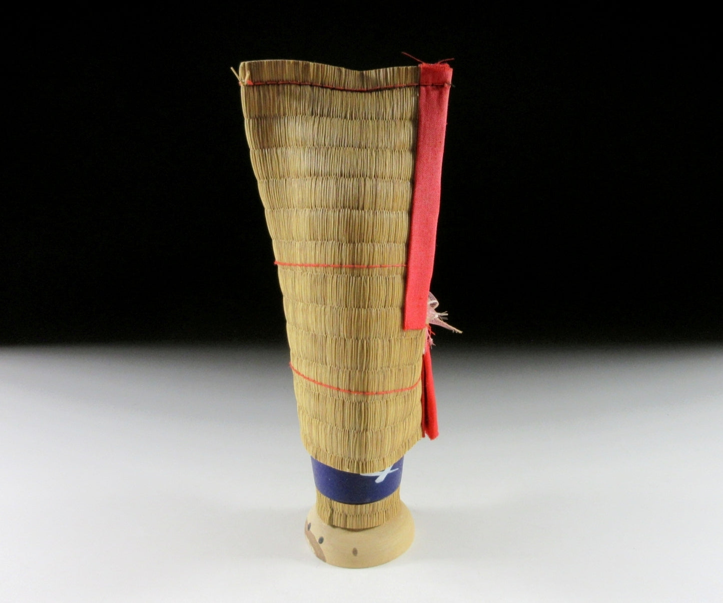 Vintage Kokeshi with Straw Cape