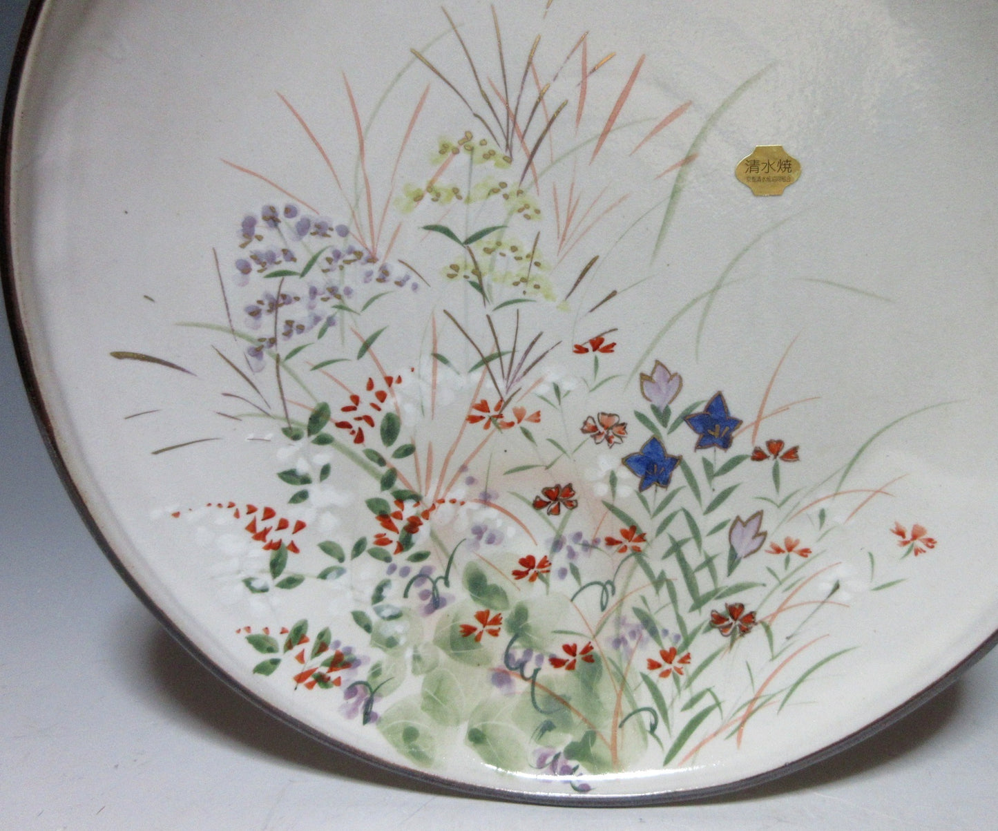 Mori Shunzan III Seven Flowers of Autumn Plate