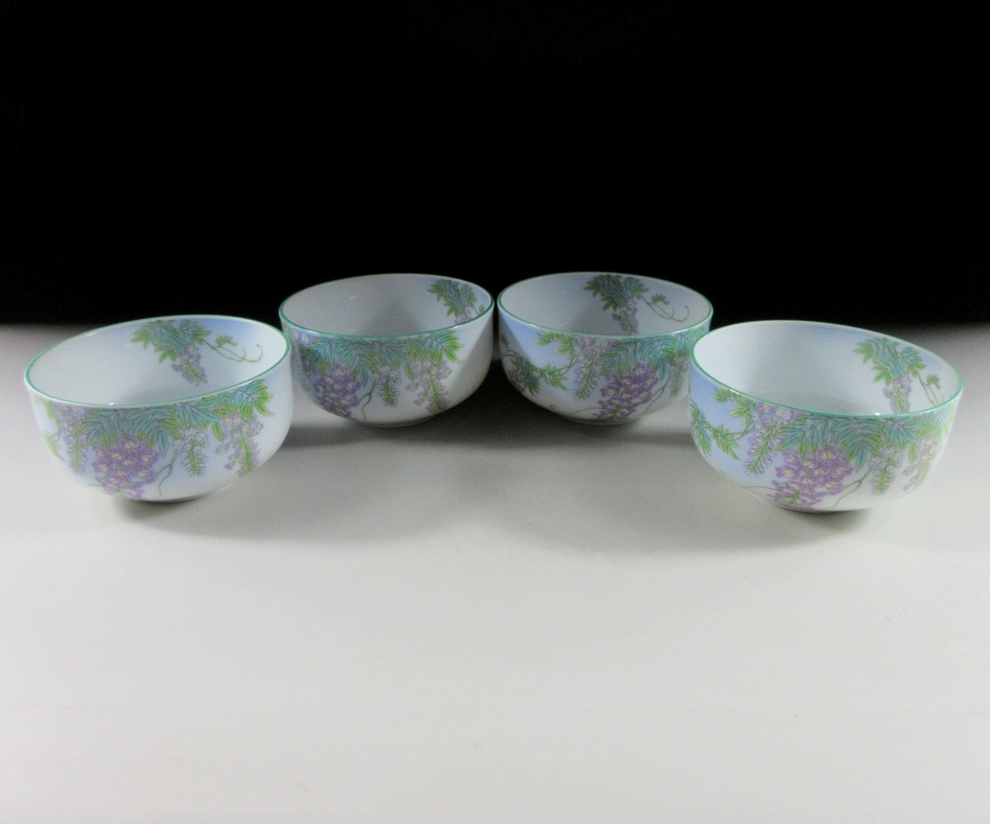 Fukagawa Porcelain Wisteria Tea Cups