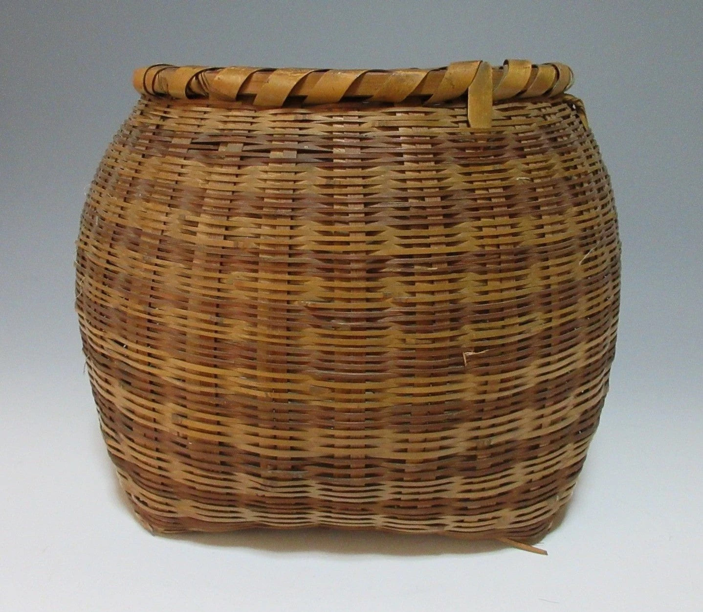 Barrel Shaped Bamboo Basket