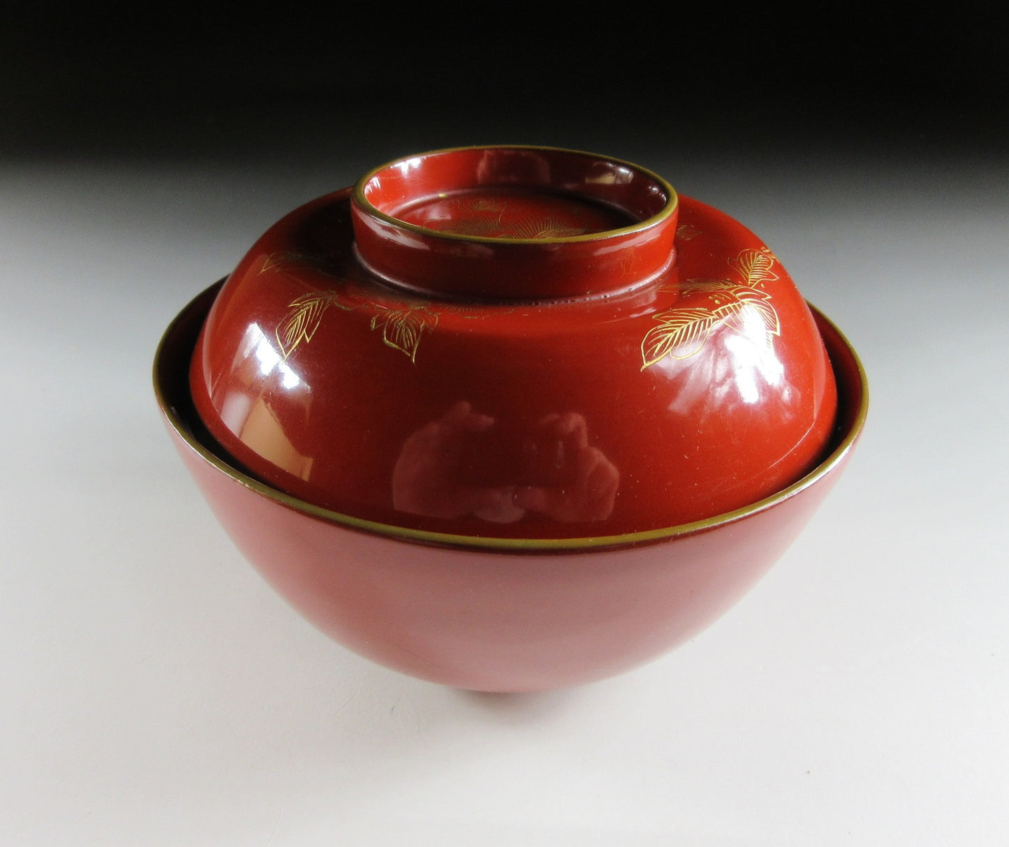 Lacquer Bowl with Peony Motif