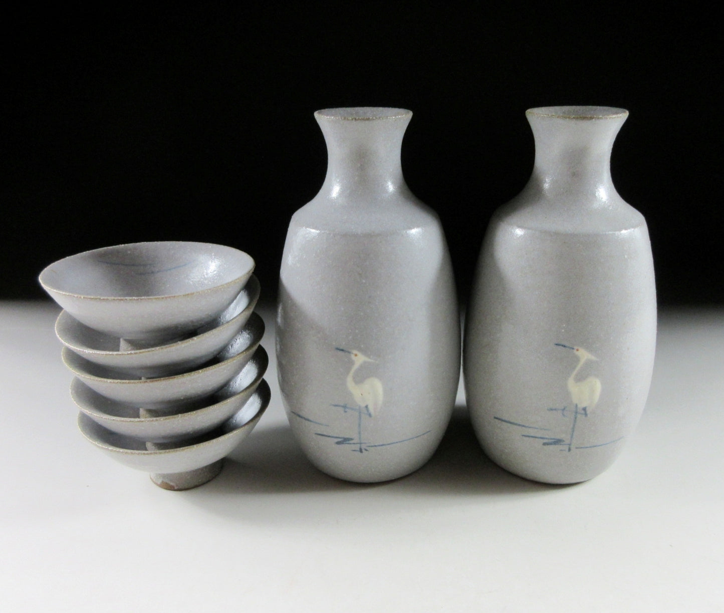 Tachikichi Egret Sake Set
