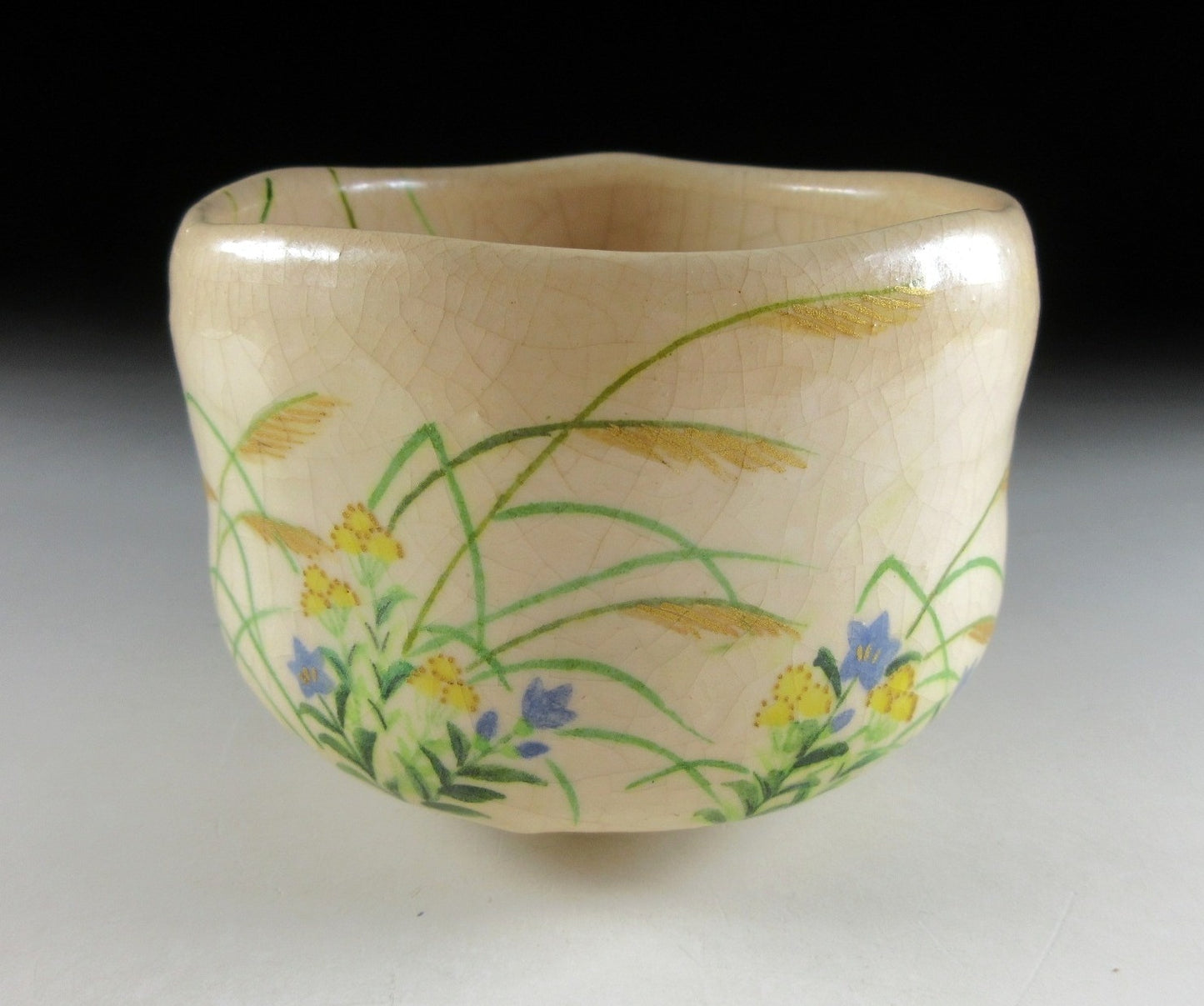 Ito Keiraku Seven Flowers of Autumn Chawan