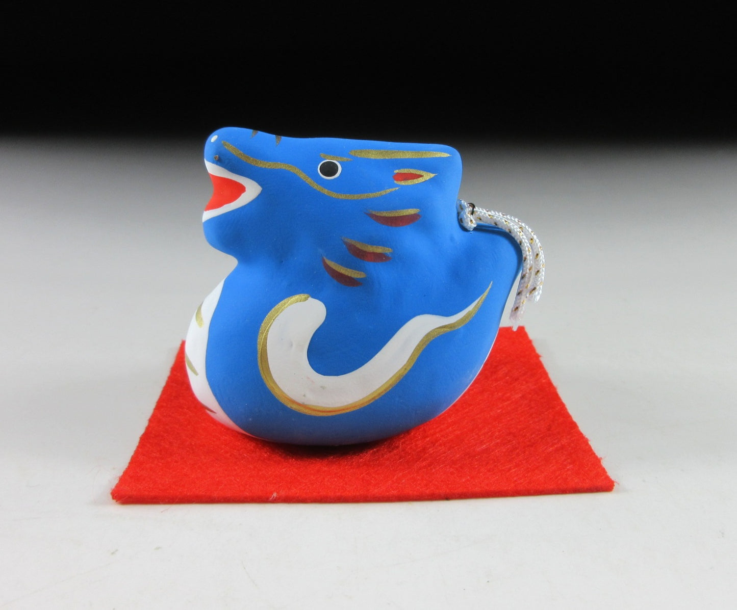 Blue Papier-mâché Dragon Bell #2
