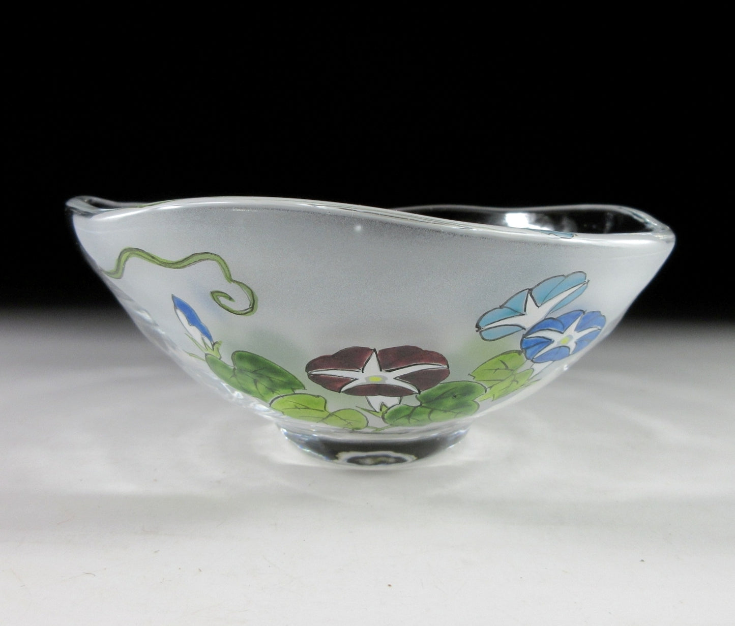 Ozeki Hiroko Hand-Painted Morning Glory Chawan