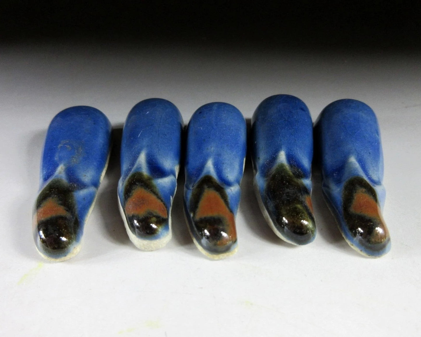 Set of Five Eggplant Chopstick Rests