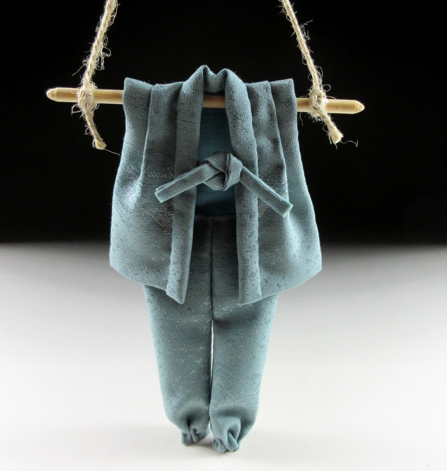 Small Green-Blue Monpe and Noragi Ornament