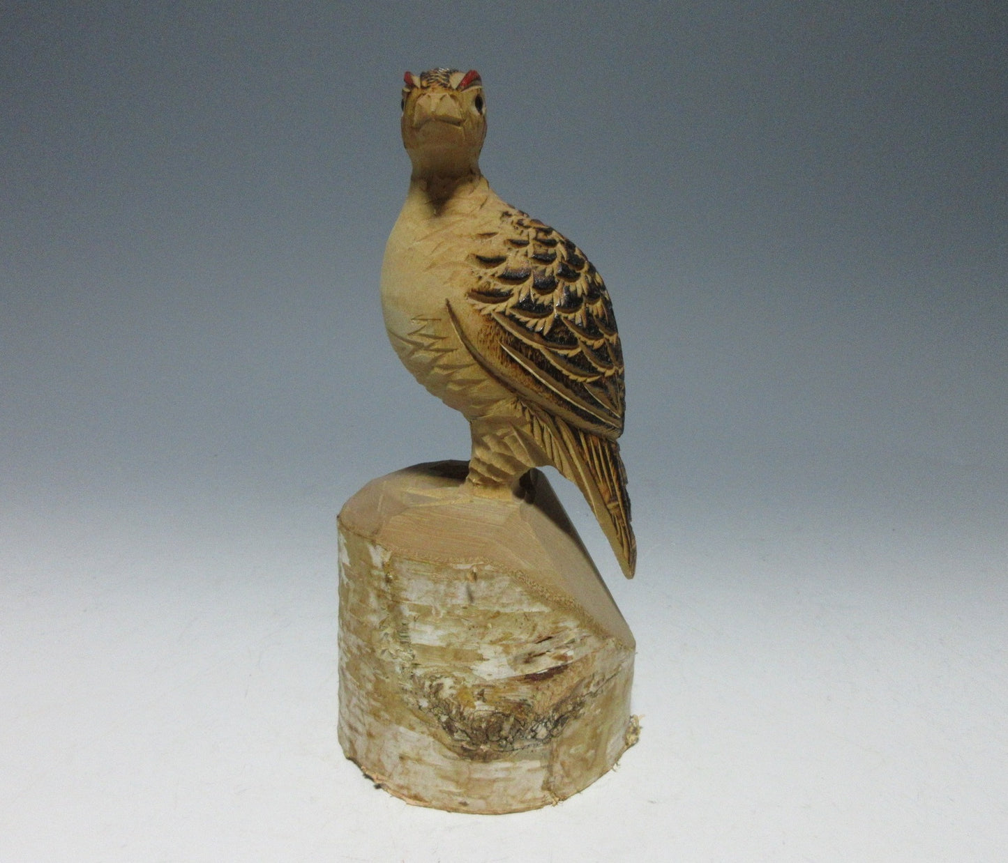 Kibori Grouse Wood Carving