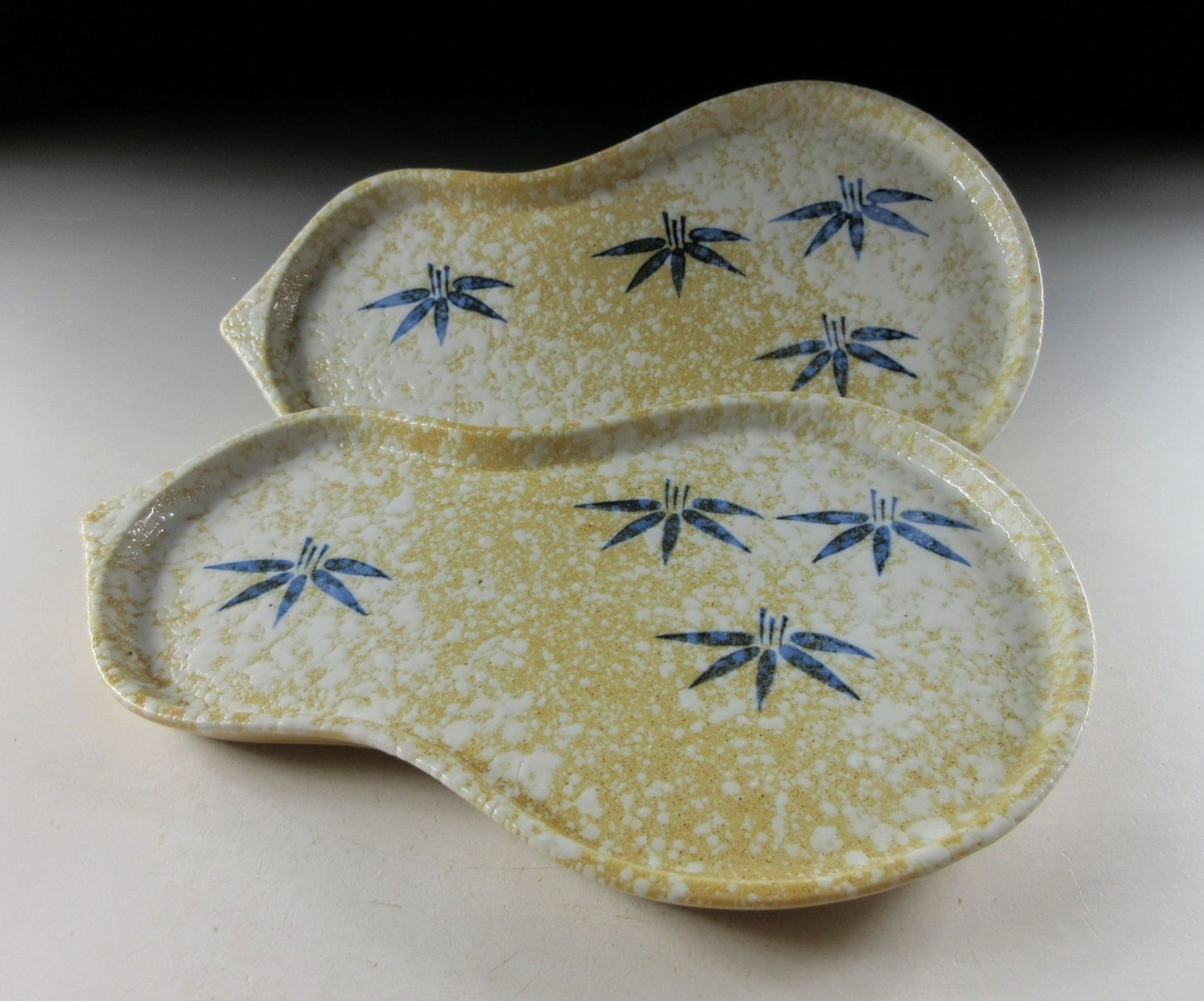 Pair of Mino-ware Hyotan Plates #1