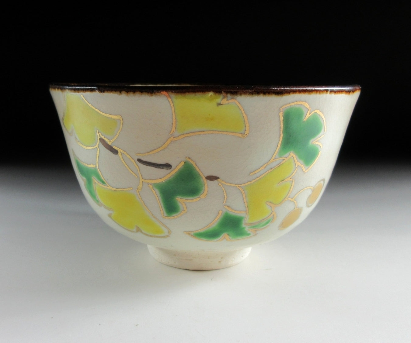 Maeda Hosen Ginkgo Leaf Chawan