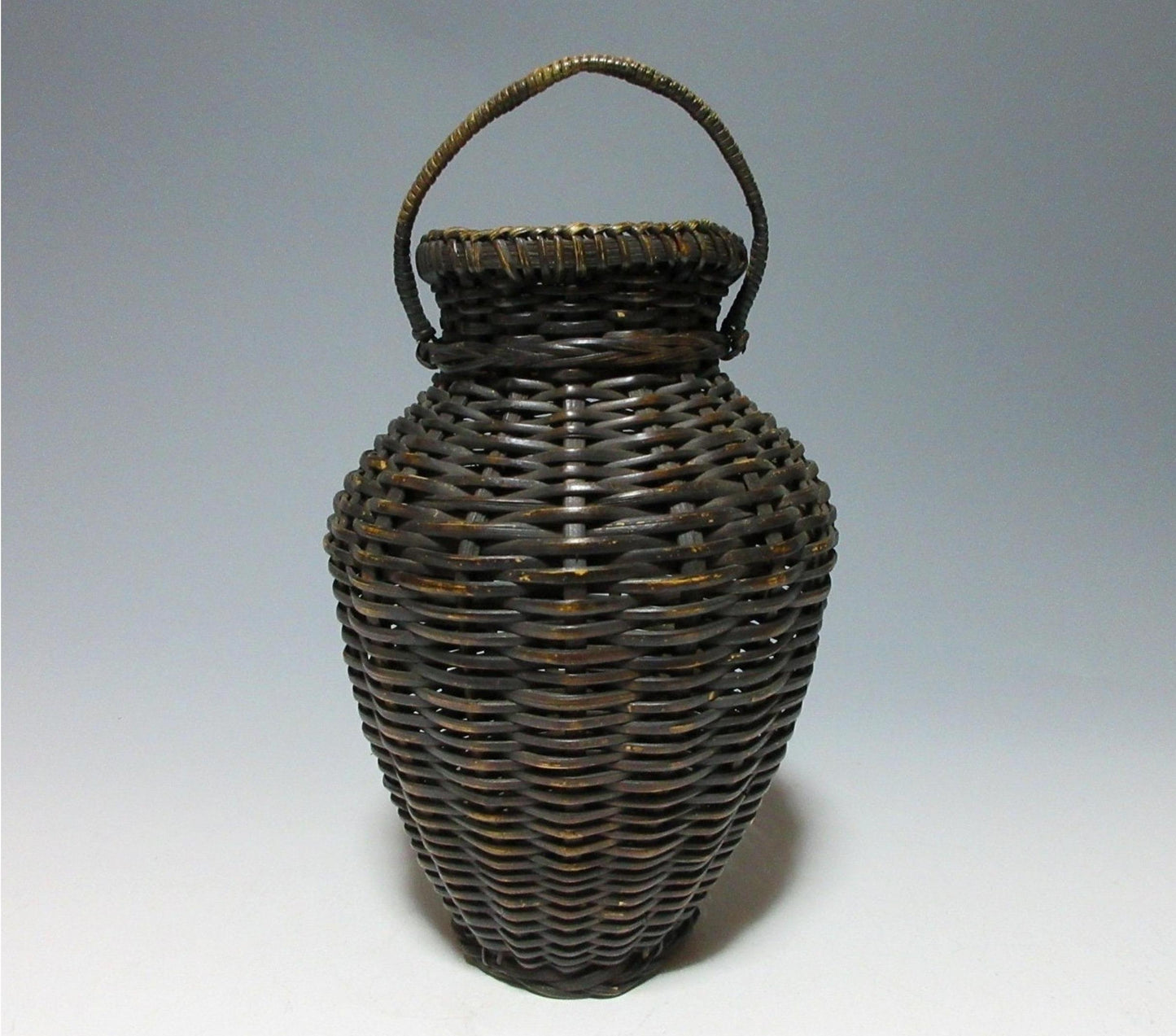 Tsubo Shaped Bamboo Basket