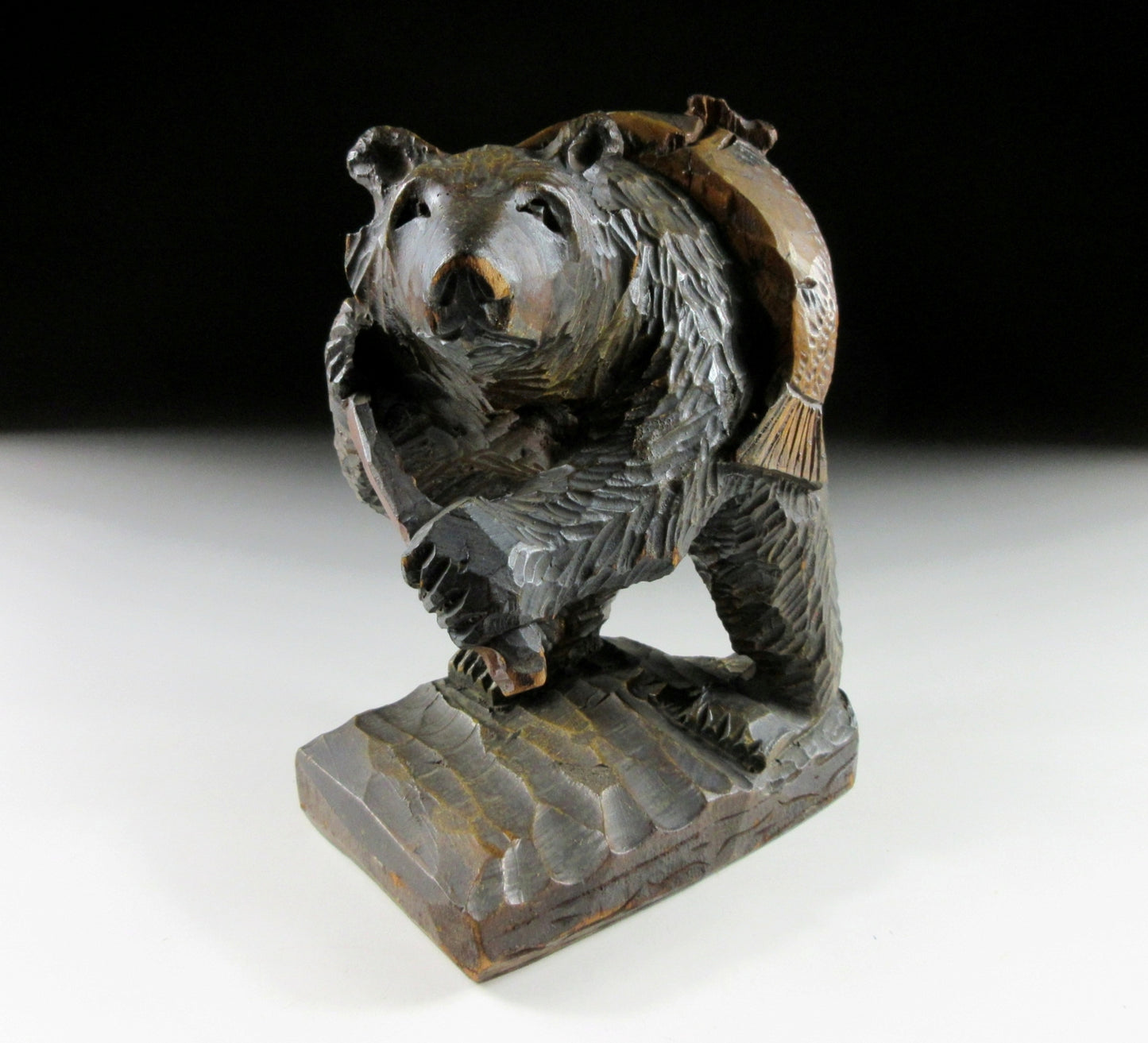Vintage Higuma Bear Carrying Fish