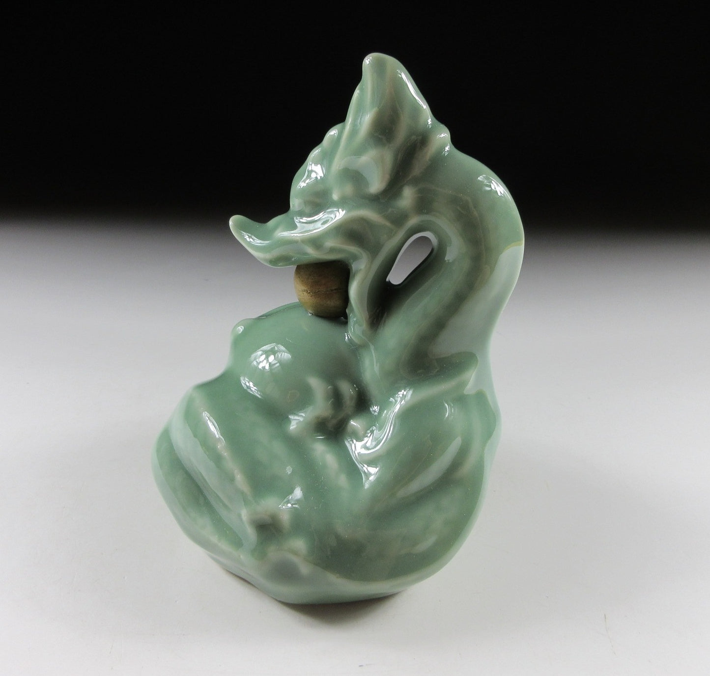 Kato Minoru Celadon Dragon Okimono