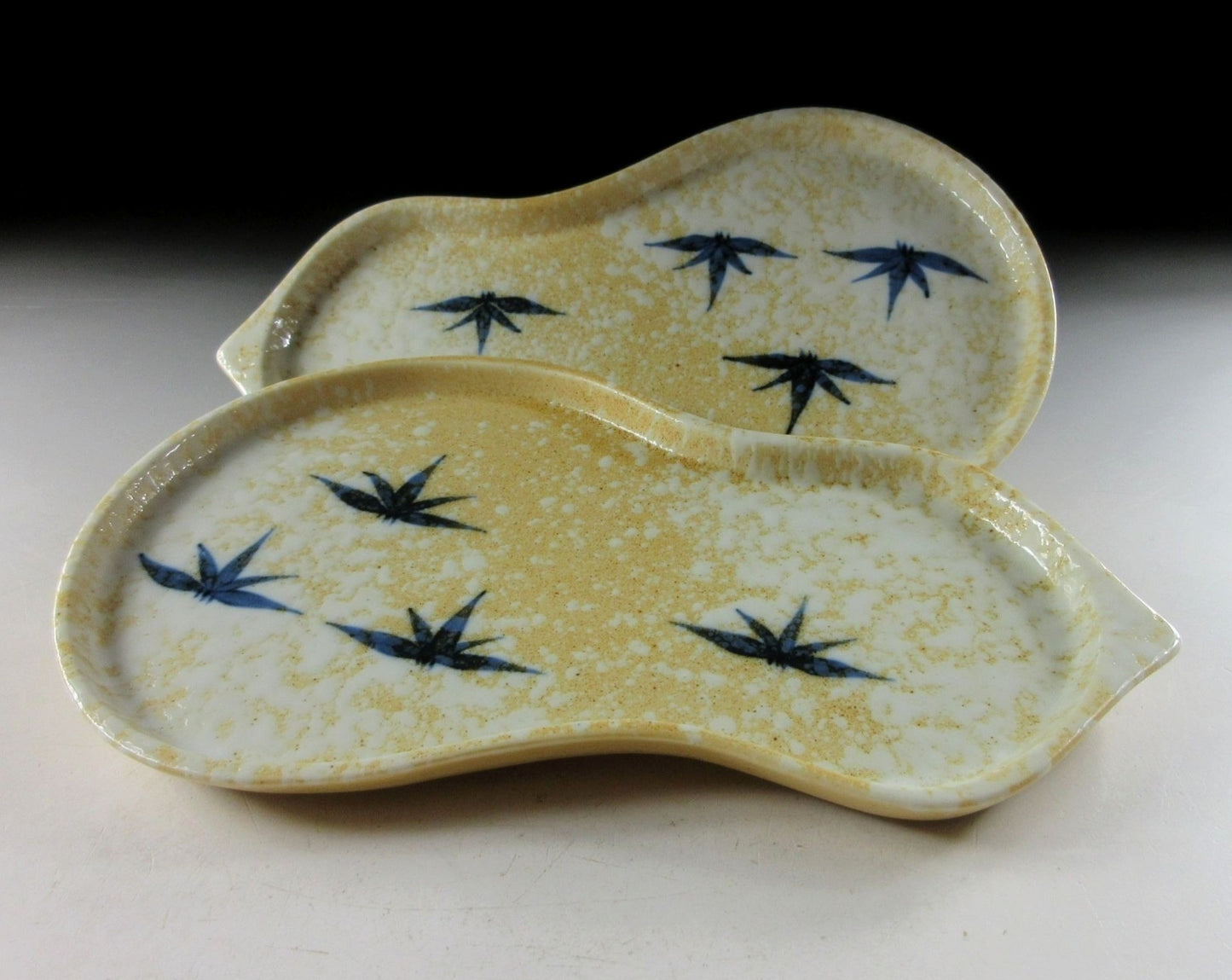 Pair of Mino-ware Hyotan Plates #2