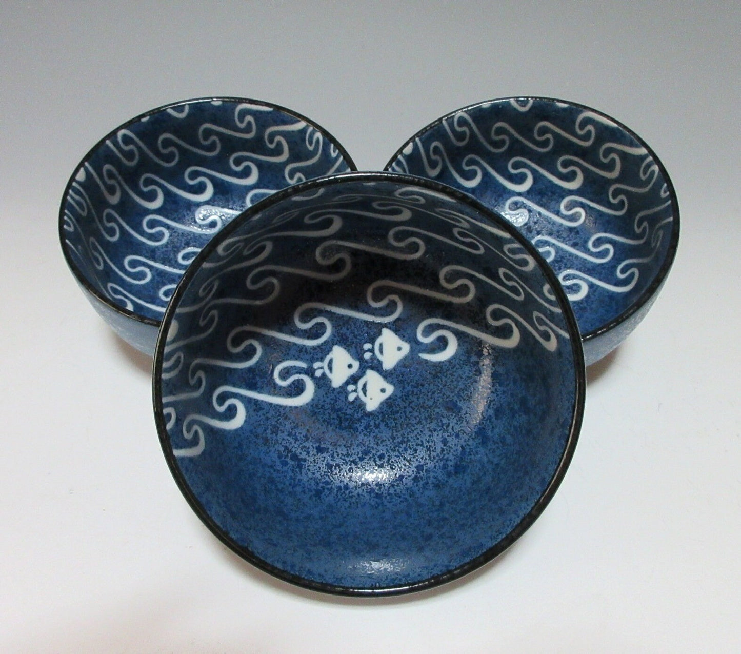 Set of Three Plover Bowls