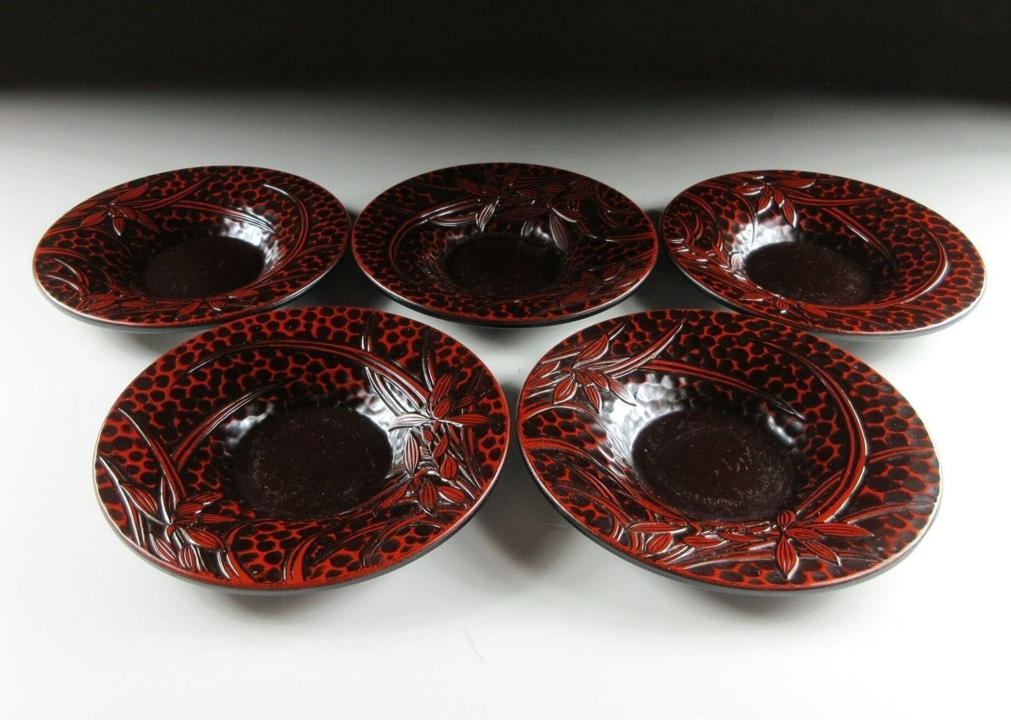 Set of Five Imitation Kamakura-bori Chataku